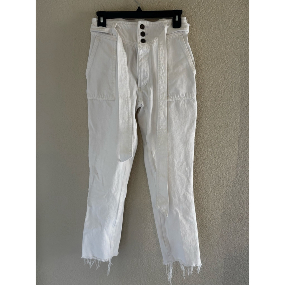 Abercrombie & Fitch White High Rise Mom Jeans Size 25 0R